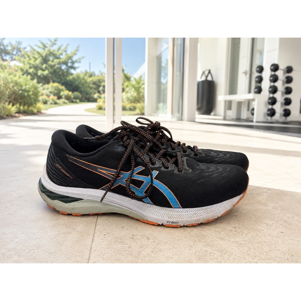 ASICS GT-2000 11 Mens Running Shoes Black Sun Peach 1011B441‎ Size 8